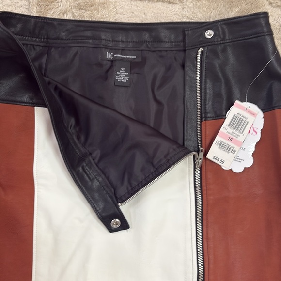 NWT Colorblock Mod PLeather Skirt - Picture 5 of 9